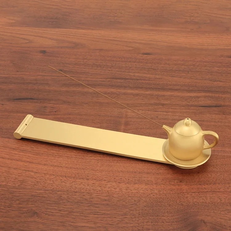 Copper teapot mini pure brass handle pot small ornaments incense insert hand handle teapot small copperware street stall supply