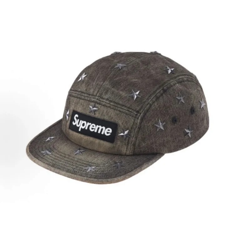 Chanel Original development SUP star embroidered boxlogo washed denim two-color peaked cap