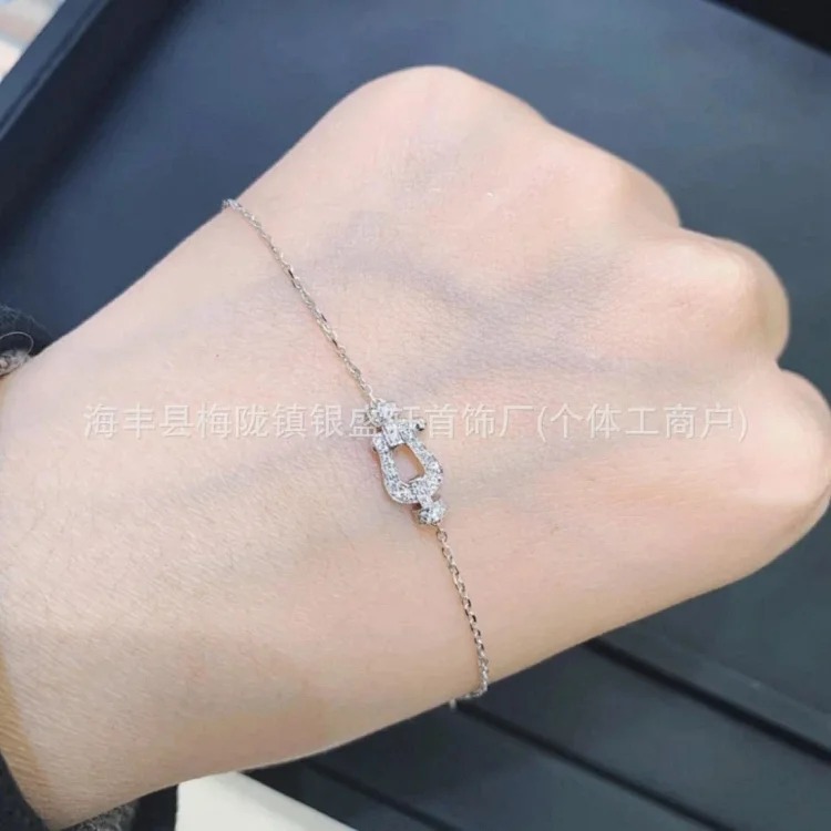 Feijia Rede bracelet thick V gold plated 18k gold small diamond full diamond hand jewelry women wholesale generation