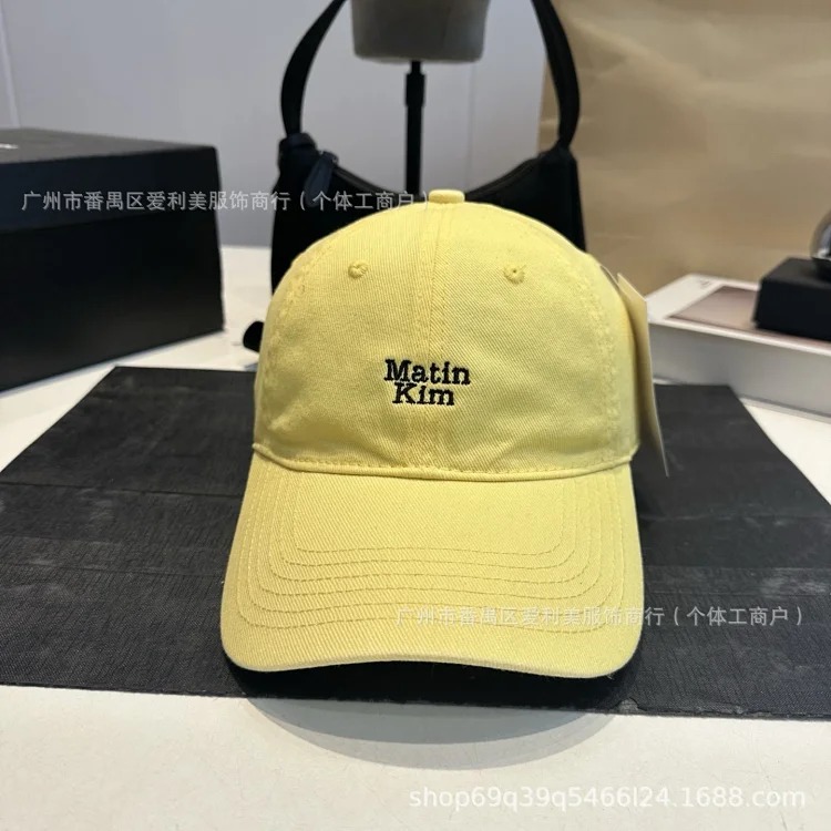 Japanese retro washed old baseball cap women's embroidered letters soft top sunshade face small duck cap wholesale