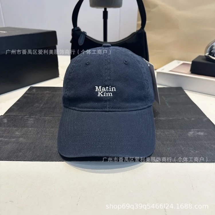 Japanese retro washed old baseball cap women's embroidered letters soft top sunshade face small duck cap wholesale