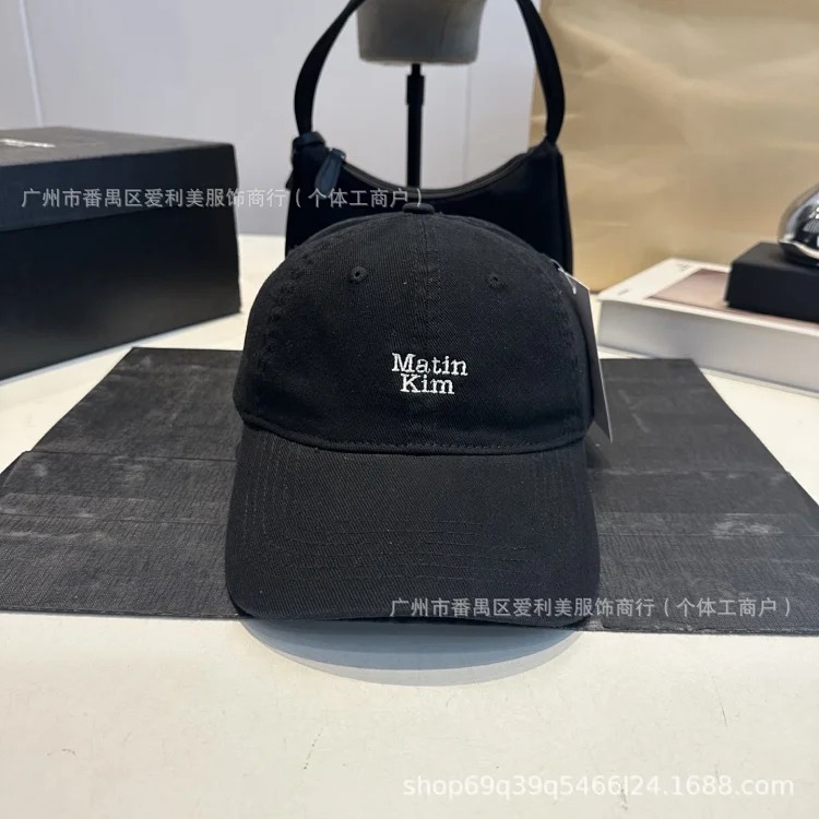 Japanese retro washed old baseball cap women's embroidered letters soft top sunshade face small duck cap wholesale