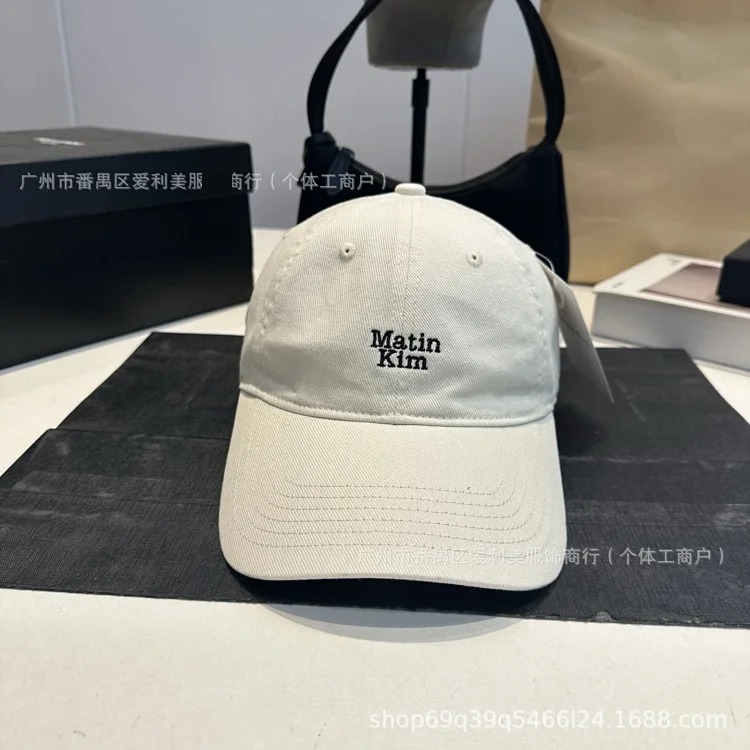 Japanese retro washed old baseball cap women's embroidered letters soft top sunshade face small duck cap wholesale
