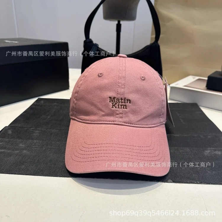 Japanese retro washed old baseball cap women's embroidered letters soft top sunshade face small duck cap wholesale