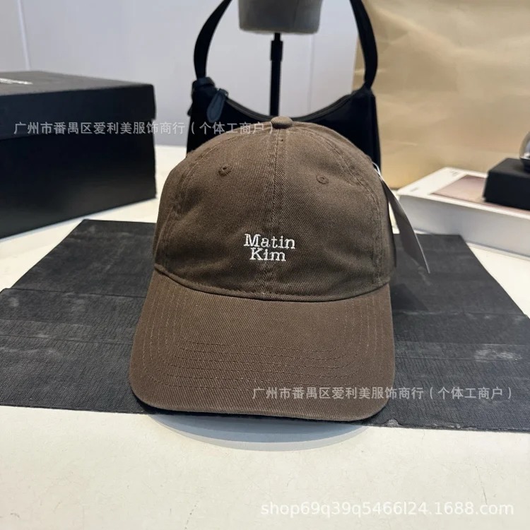 Japanese retro washed old baseball cap women's embroidered letters soft top sunshade face small duck cap wholesale