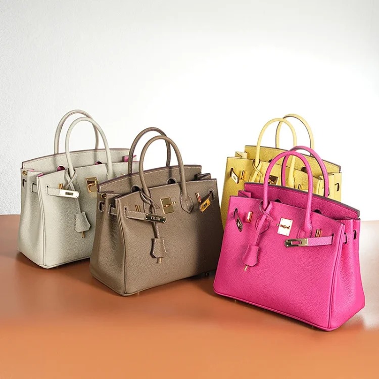 Hermes Carefully selected high-wax togo first-layer cowhide Birkin bag European and American genuine leather pebbled pattern large-capacity handbag