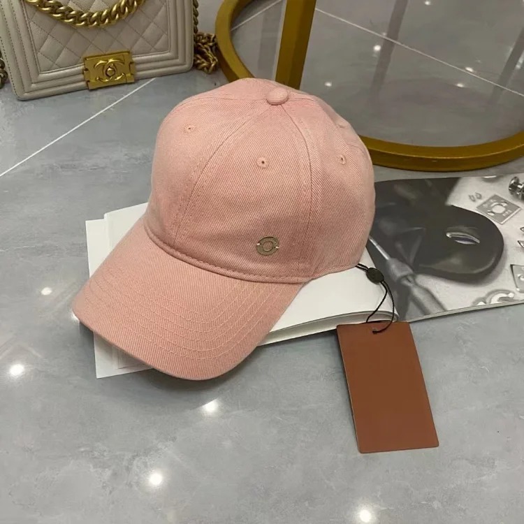 New style 1P round mark iron ring letters trendy brand baseball hat women's soft top showing face small couple big head casual peaked cap