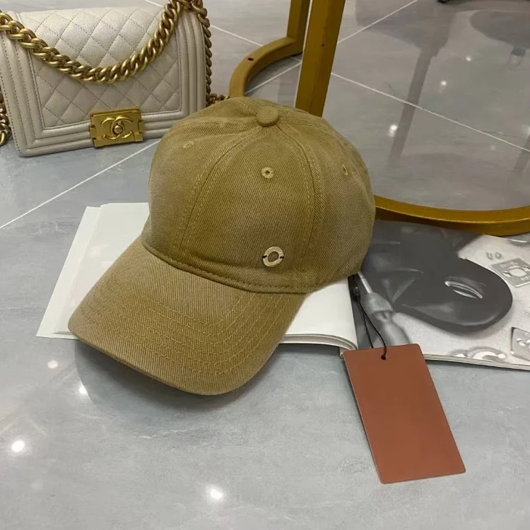 New style 1P round mark iron ring letters trendy brand baseball hat women's soft top showing face small couple big head casual peaked cap