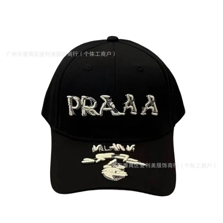 Baseball caps hip-hop men's and women's hats rap rap fashion solid color letters curved brim large brim peaked cap in stock
