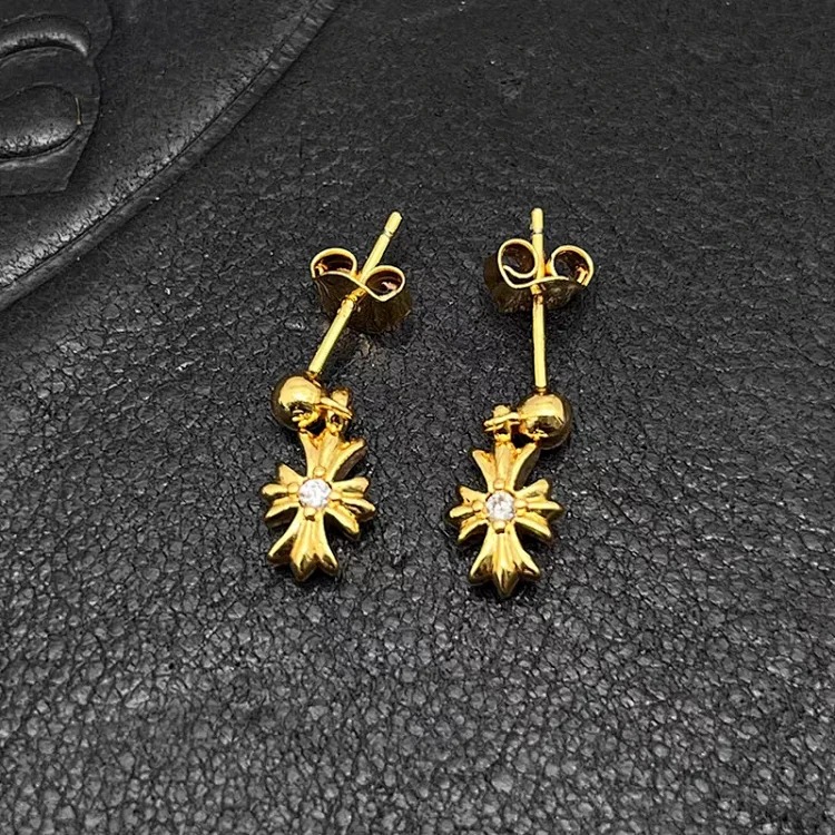 Trendy jewelry Thai silver cross flower tassel earrings collection earrings sterling silver needle exaggerated niche high-end sense image 5
