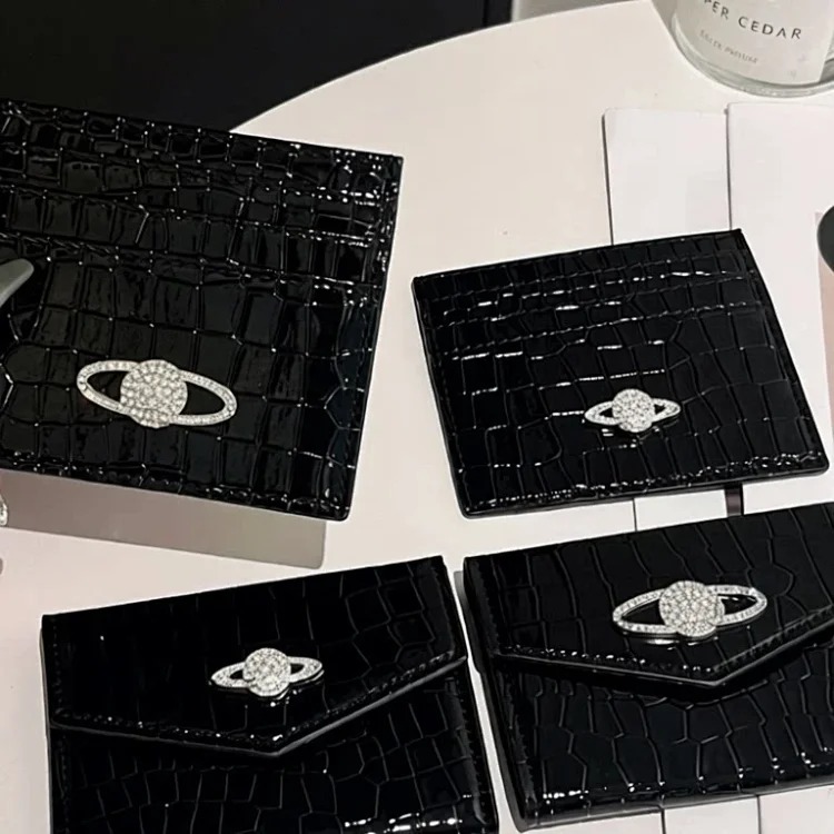 Suitable for crocodile pattern card double-sided universal leather case, practical functional card holder, luxury leather coin purse, high-end image 2