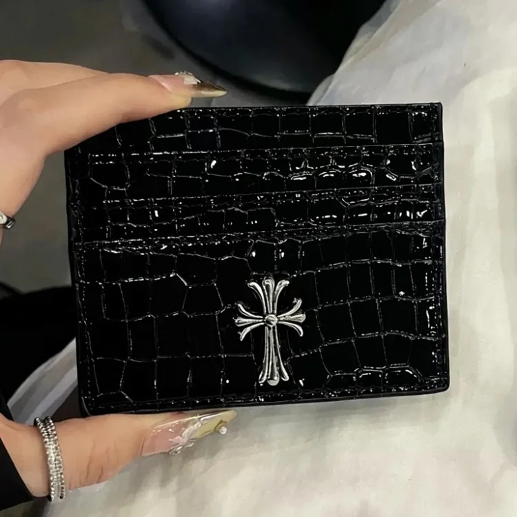 Suitable for crocodile pattern card double-sided universal leather case, practical functional card holder, luxury leather coin purse, high-end image 5