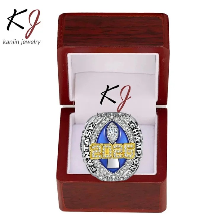 FFL 2026 Fantasy Football Championship Ring Dual Color Zinc Alloy Amazon Hot Sale