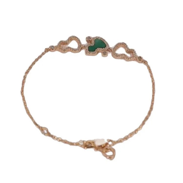 V Gold Three Gourd Bracelet CNC High-grade Seiko Good Luck Comes with Good Luck Factory Direct Sales