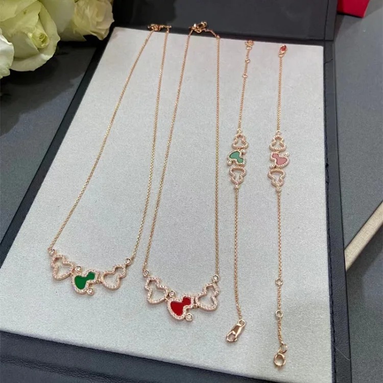 V Gold Three Gourd Bracelet CNC High-grade Seiko Good Luck Comes with Good Luck Factory Direct Sales