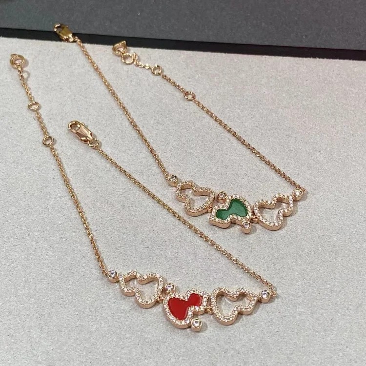 V Gold Three Gourd Bracelet CNC High-grade Seiko Good Luck Comes with Good Luck Factory Direct Sales