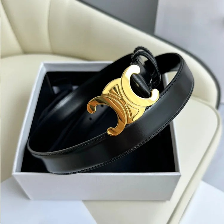 Celine Arc de Triomphe Internet celebrity women's versatile genuine leather decorative trouser belt jeans high-end waist fashion women's