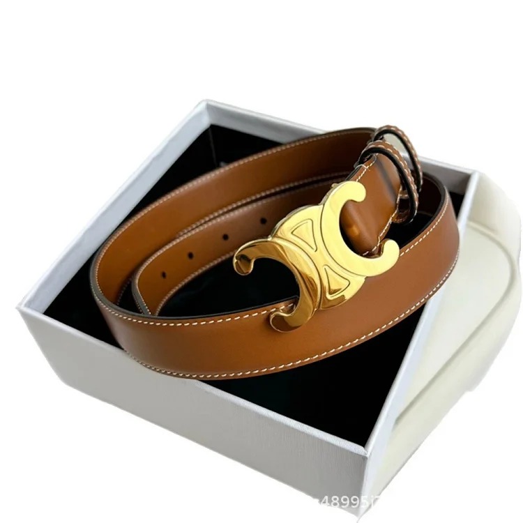 Celine Arc de Triomphe Internet celebrity women's versatile genuine leather decorative trouser belt jeans high-end waist fashion women's