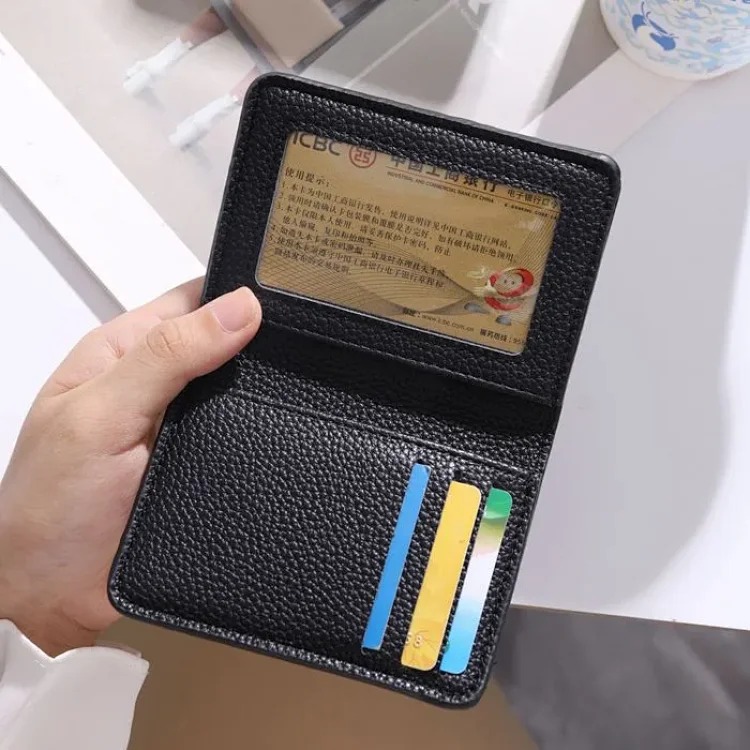 Chrome Hearts Kroxin's new lychee pattern wallet, trendy card holder, large capacity, high-value cash, ultra-thin multi-card slot card holder