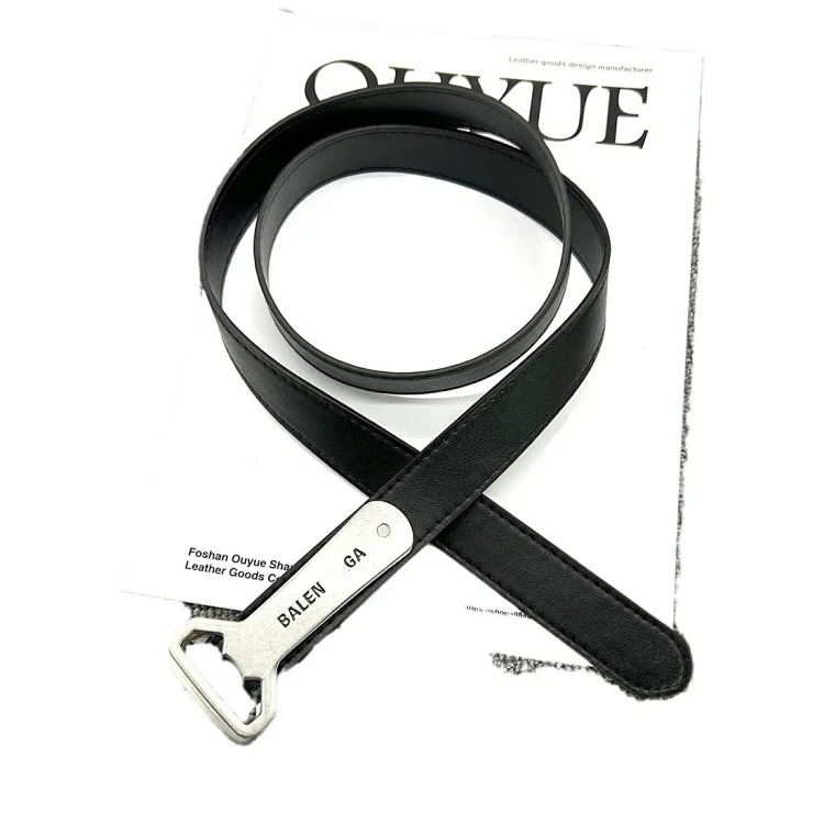 B family Paris style internet celebrity bottle opener belt stamped casual fashion versatile ins same style simple letters