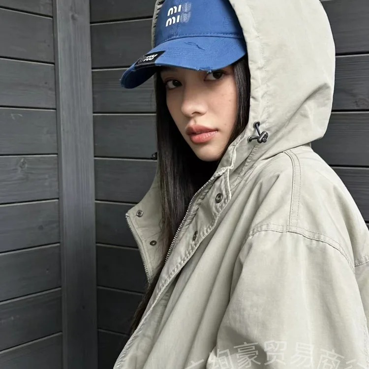 Mi letter baseball cap women's casual ins new Korean style couple sun hat embroidery versatile sun protection peaked cap