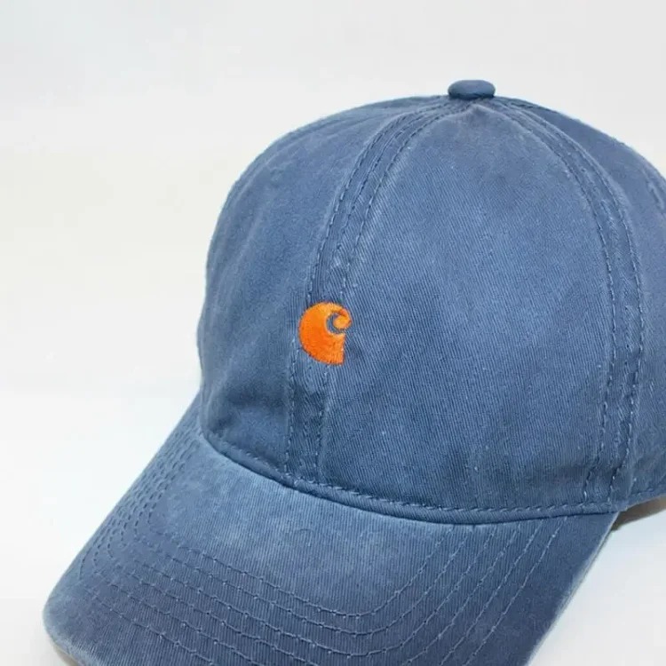 Car washed old embroidered soft top curved brim baseball cap foreign trade trendy workwear European and American peaked cap sun hat