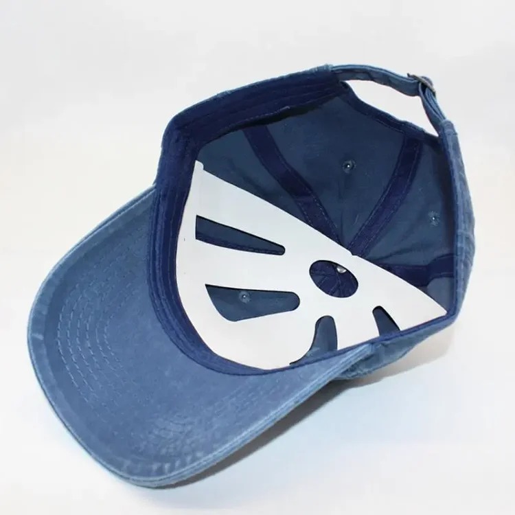 Car washed old embroidered soft top curved brim baseball cap foreign trade trendy workwear European and American peaked cap sun hat
