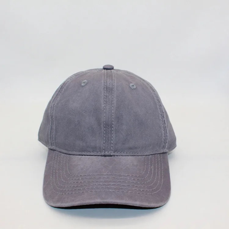 Car washed old embroidered soft top curved brim baseball cap foreign trade trendy workwear European and American peaked cap sun hat