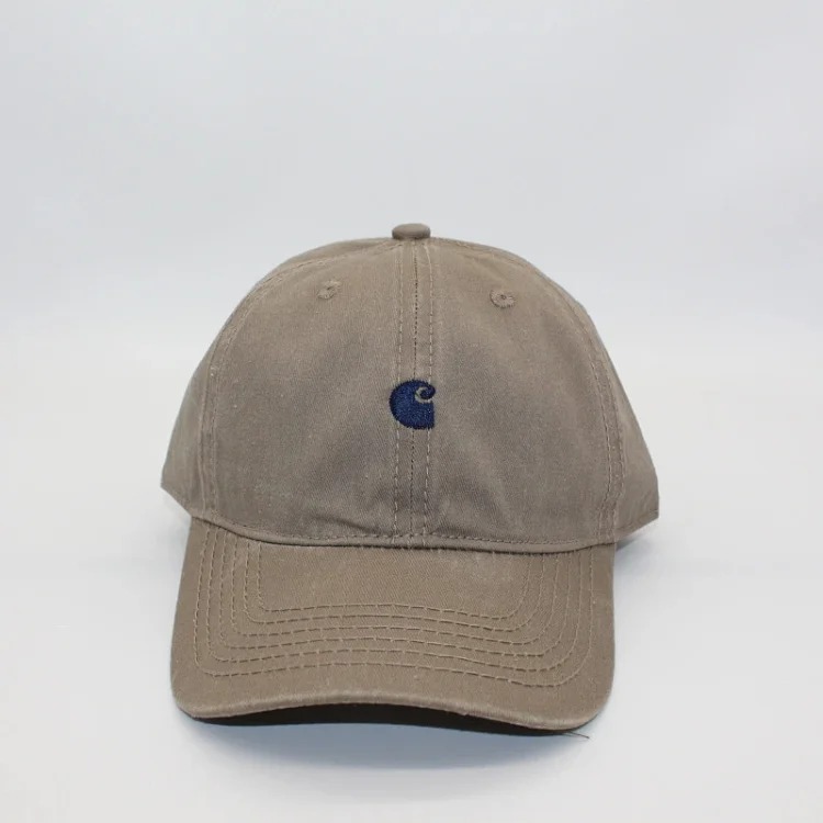 Car washed old embroidered soft top curved brim baseball cap foreign trade trendy workwear European and American peaked cap sun hat