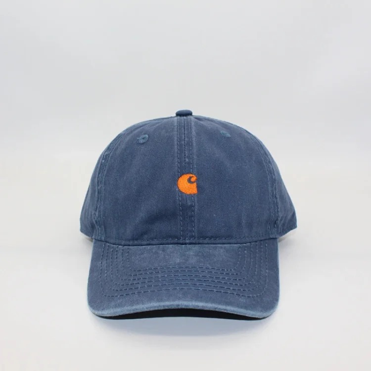 Car washed old embroidered soft top curved brim baseball cap foreign trade trendy workwear European and American peaked cap sun hat