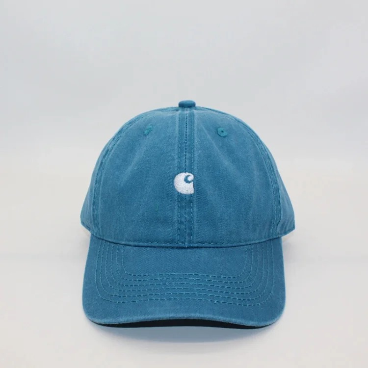 Car washed old embroidered soft top curved brim baseball cap foreign trade trendy workwear European and American peaked cap sun hat