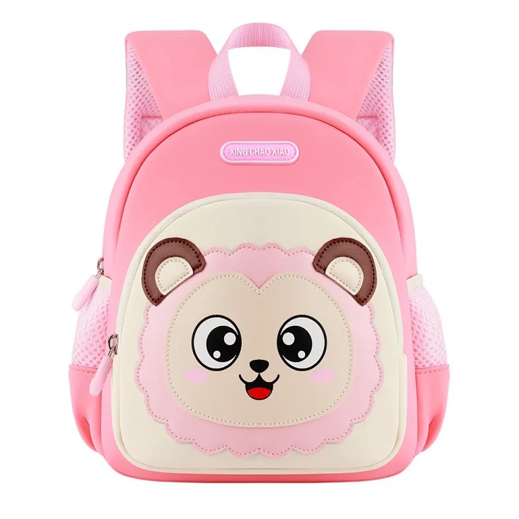 Factory direct supply cartoon lion children's schoolbags kindergarten baby schoolbags lightweight breathable anti-lost wholesale