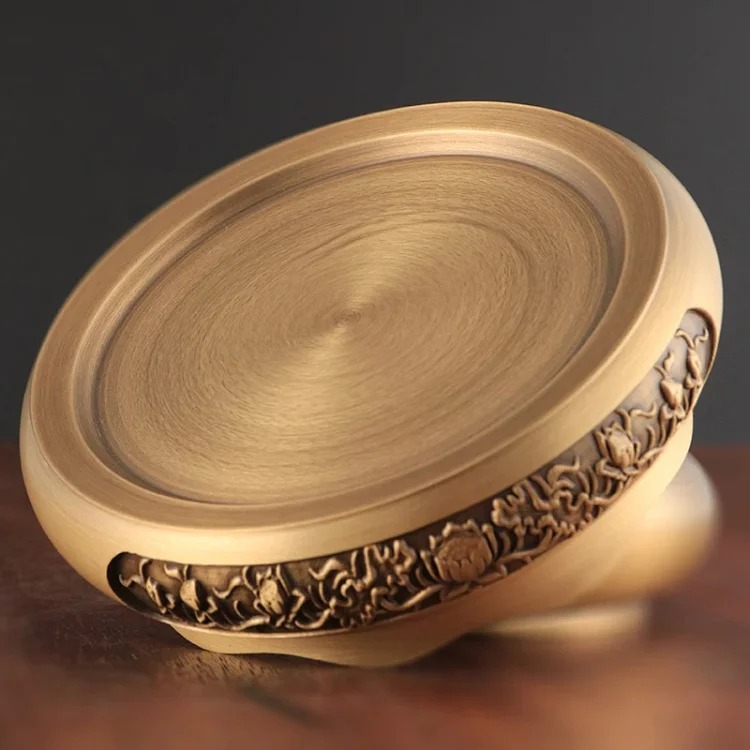 Pure brass lotus stove household Zen ornaments incense burner antique sandalwood stove incense line incense plate incense burner wholesale image 7