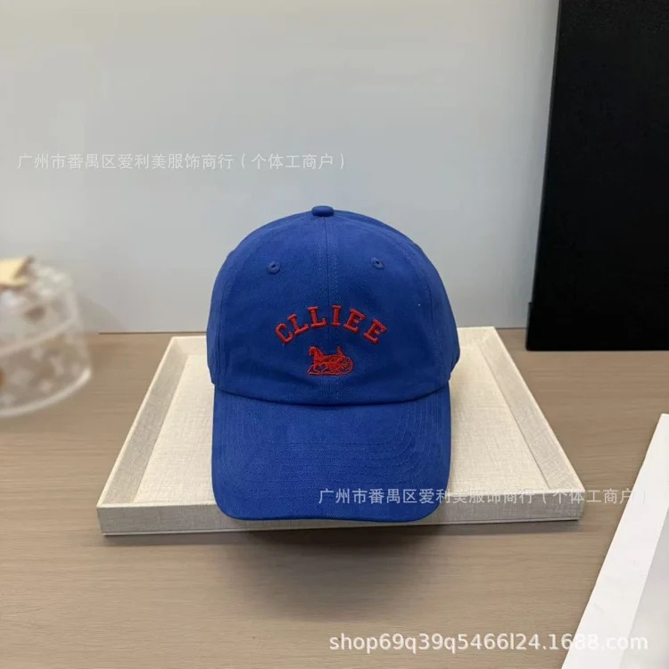 Retro embroidered letter peaked cap for men and women, soft-top casual baseball cap, spring and summer sun protection hat, trendy
