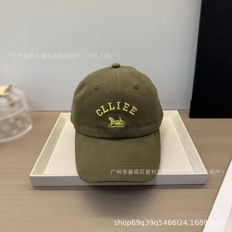 Retro embroidered letter peaked cap for men and women, soft-top casual baseball cap, spring and summer sun protection hat, trendy