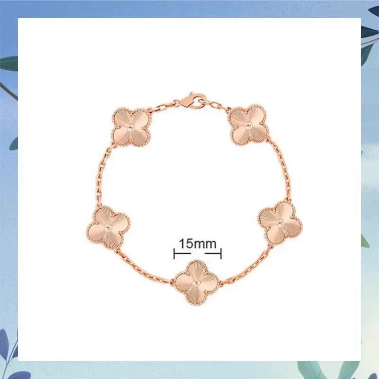 High V gold bracelet rose gold red agate white mother-of-pearl diamond bracelet