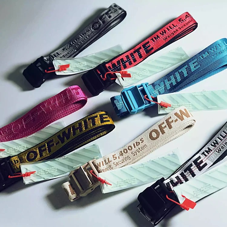 Off White Offwhite belt real aluminum alloy Pippi shrimp