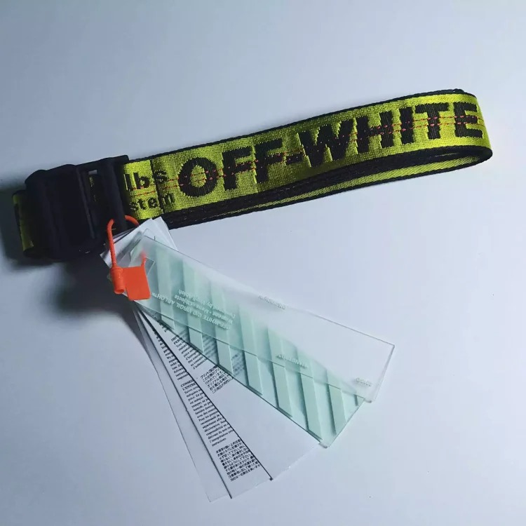 Off White Offwhite belt real aluminum alloy Pippi shrimp