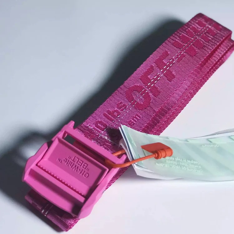 Off White Offwhite belt real aluminum alloy Pippi shrimp