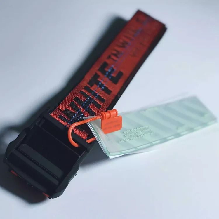 Off White Offwhite belt real aluminum alloy Pippi shrimp