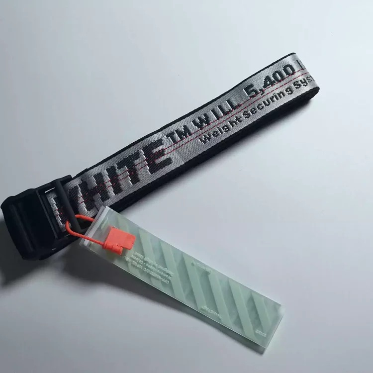 Off White Offwhite belt real aluminum alloy Pippi shrimp