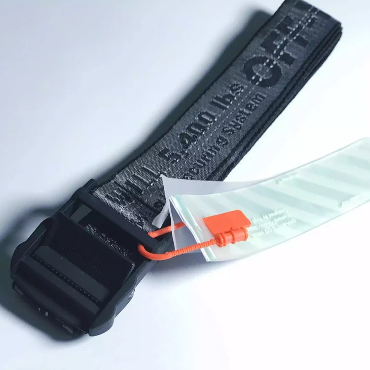 Off White Offwhite belt real aluminum alloy Pippi shrimp