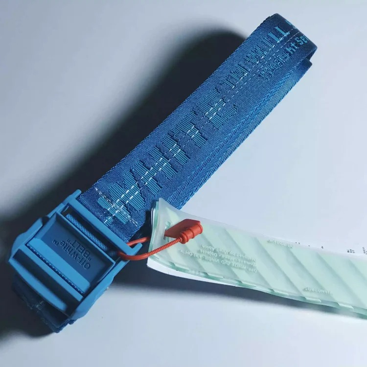 Off White Offwhite belt real aluminum alloy Pippi shrimp