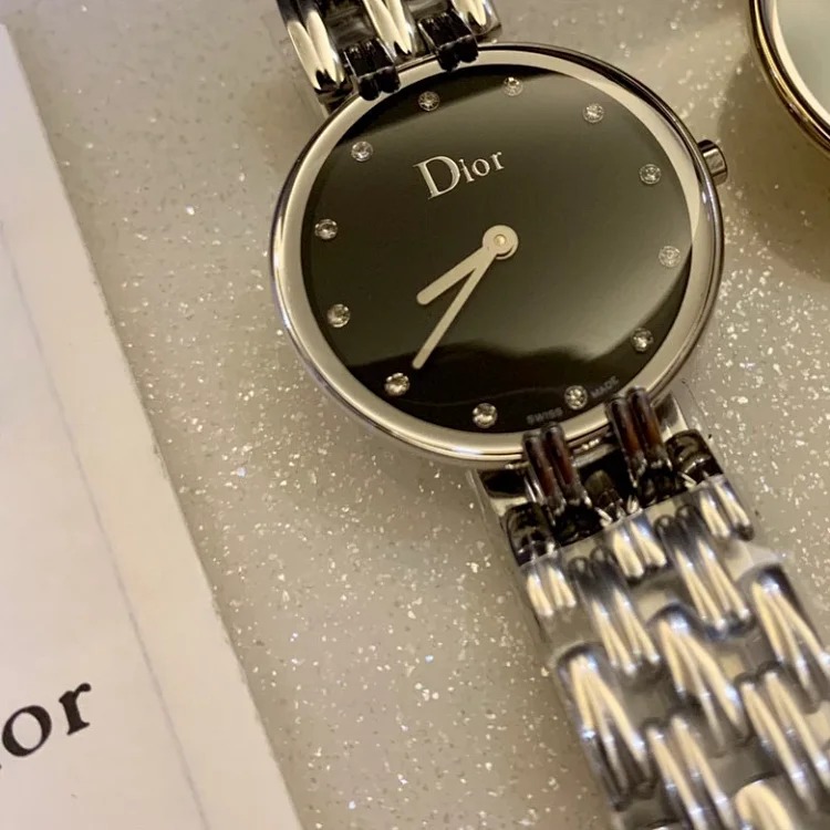 Original order Dior fashionable women's watch, equipped with Swiss quartz movement, 316 stainless steel case and strap, comes with