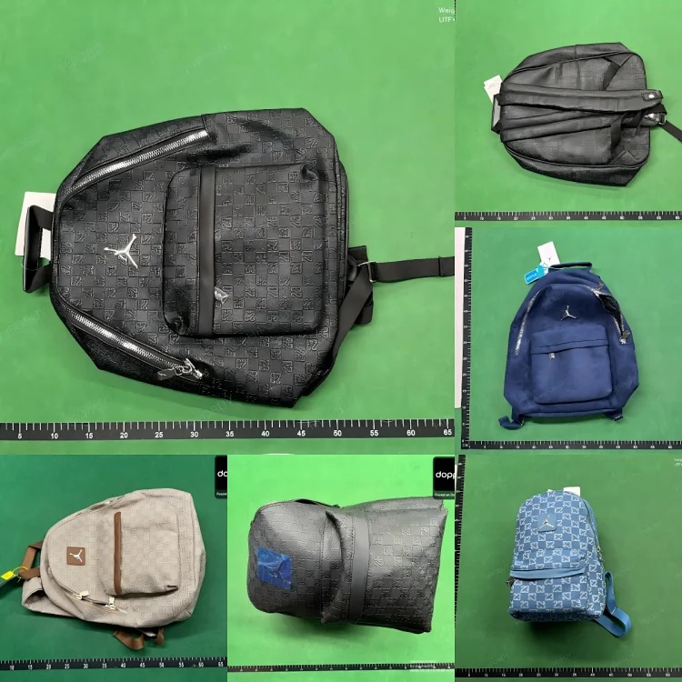 YY08--Jacquard plaid large-capacity backpack fashionable stitching small square bag rhombus letter student backpack