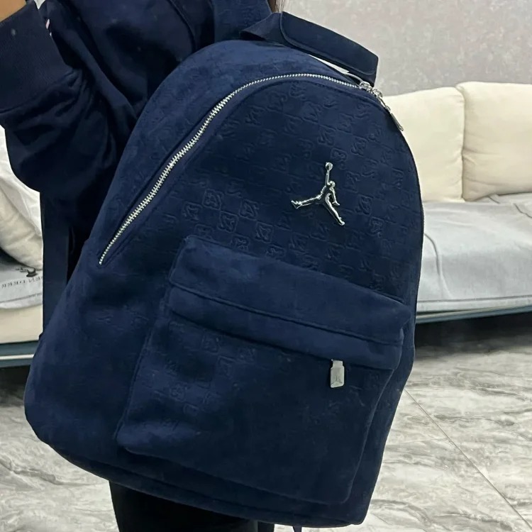 YY08--Jacquard plaid large-capacity backpack fashionable stitching small square bag rhombus letter student backpack image 5