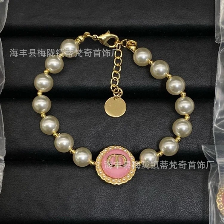 Djia/Dijia small fresh light luxury high-end fashion CD necklace bracelet small pearl women's celebrity temperament wholesale