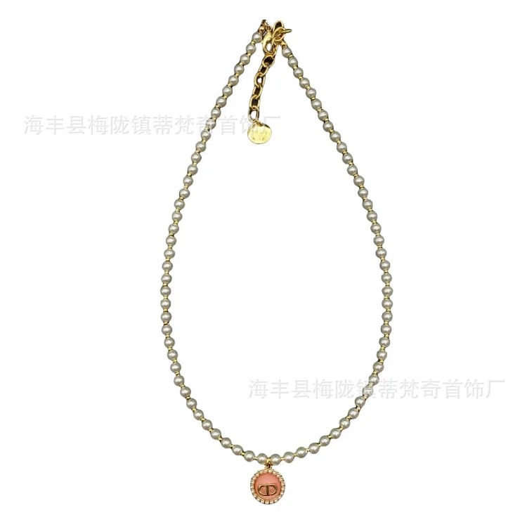 Djia/Dijia small fresh light luxury high-end fashion CD necklace bracelet small pearl women's celebrity temperament wholesale