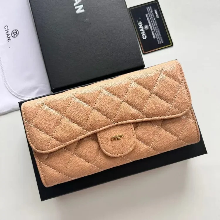 Cross-border light luxury versatile small fragrance wallet women's zipper card holder large capacity wallet multi-card slot rhombus long wallet