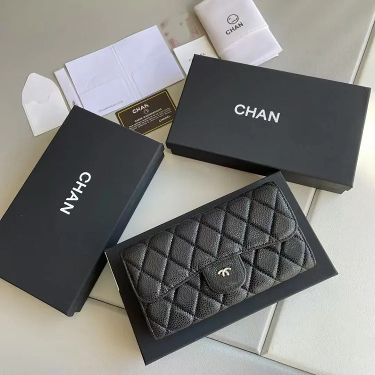 Cross-border light luxury versatile small fragrance wallet women's zipper card holder large capacity wallet multi-card slot rhombus long wallet